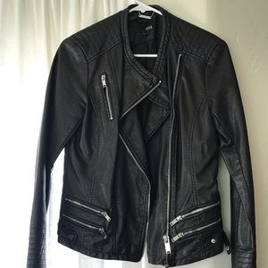 Vegan leather “biker” jacket